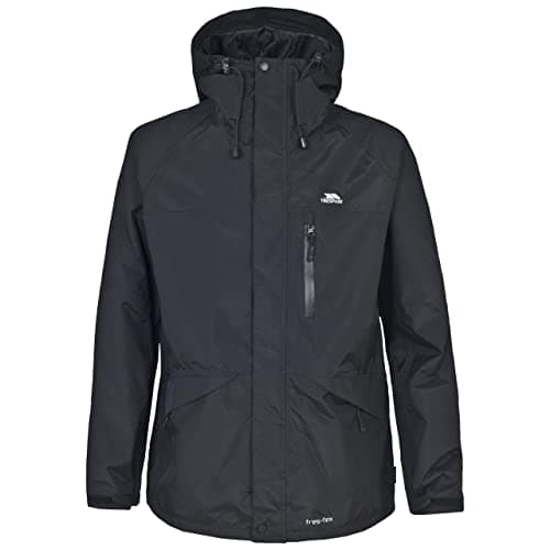 Image of Trespass Mens Jacket Corvo - Waterproof, Windproof, Hooded, Taped Seams, Flat Cuffs, Inner Pockets, Mesh Lining, 3 Pockets, Drawcord Hem, Adjustable Hood