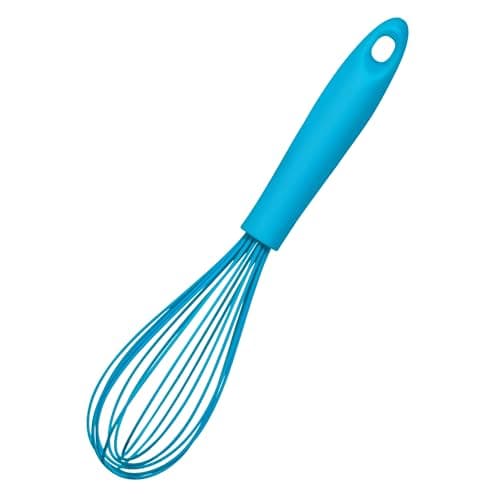 Image of Premier Housewares Silicone Kitchen Whisk – Heat Resistant Non-Stick Safe Hand Whisk with Hanging Hole, Blue