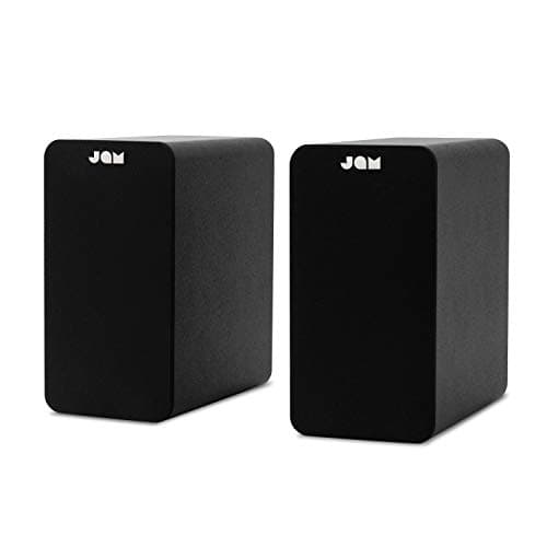 Image of JAM Bluetooth Bookshelf Speakers - Compact, Mains Powered Dual Speaker System, Aux-in Function, wireless Turntable speakers, 4" Driver, High Definition Amplifiers, Richer Bass, Finer Acoustics - Black