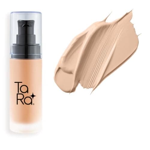 Image of TaRa Foundation Full Coverage Flawless Oil Control Natural Matte Finish Liquid Formula Blendable Long Lasting Makeup Concealer Cream - 30ml (Nude, Pack of 1)