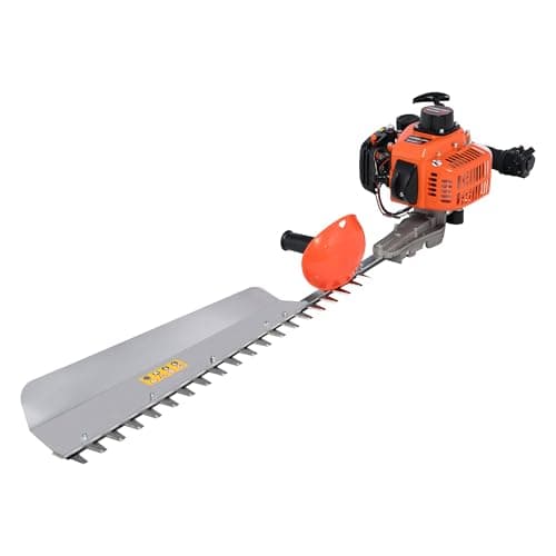 Image of 26cc Petrol Hedge Trimmer 24" Blade with Leaf Catcher – Professional Garden Hedge Cutter