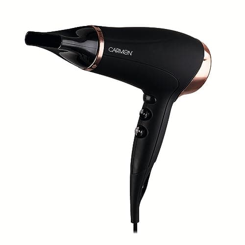 Image of Carmen Noir Hair Dryer with Concentrator Nozzle, 2200 W, Black and Copper, C80022COP