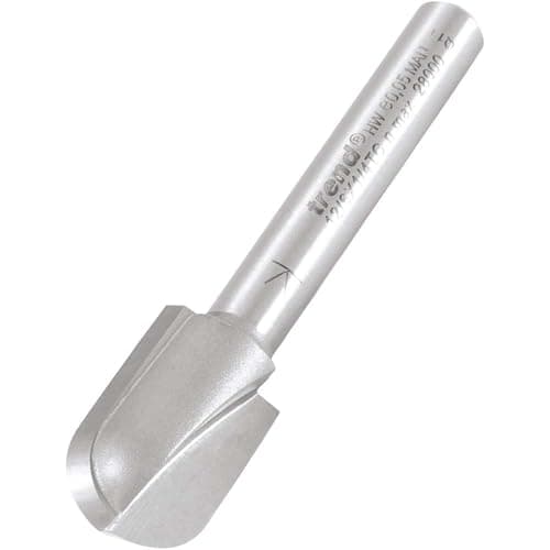 Image of Trend Professional Radius Router Cutter, 6.3mm Radius, 1/4 Inch Shank, 12.7mm Cut Diameter, 19mm Cut Length, Tungsten Carbide Tipped, 12/6X1/4TC