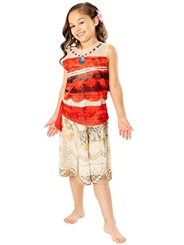 Image of Disney Girls Fancy Dress Moana Multicolor 5-6 Years