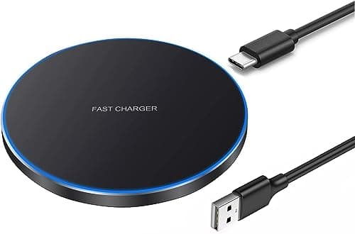 Image of 20W Wireless Charger Pad Compatible with iPhone 17 16 15 14 13 12 11 Series,Galaxy S26 S25 S24 S23 S22 S21 S20(Ultra,Plus,FE),Pixel 10 9 8 7, airpod pro 4 3 2,Galaxy buds 3 Pro,Pixel buds (Black)