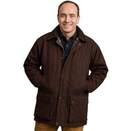 Image of Game Technical Apparel Men's Premium British Wax Jacket – Unpadded, Water-Repellent & Windproof with Detachable Hood & Tartan Lining