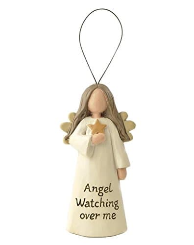 Image of Hanging Angel Decoration with the quote Angel Watching by Heaven Sends