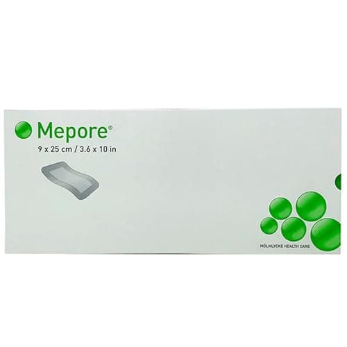 Image of Mepore Ultra Sterile Waterproof Dressing 9x25 cm – Self-Adhesive, Absorbent, Showerproof Wound Care for Cuts, Grazes, Minor Burns, Surgical Sites, and Tattoos – Pack of 10 | SterlingSquare