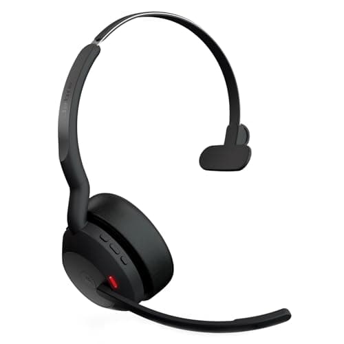 Image of Jabra Evolve2 55 Mono Wireless Headset Air Comfort Technology, Noise-cancelling Mics, and Active Noise Cancellation - MS Teams Certified, Works with All Other Platforms - Black