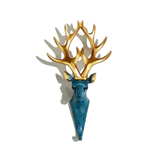 Image of YCCHAH Coat Hooks Wall Mount Wall Coat Rack Poly Coat Rack Hook Wall Decoration Animal Head Rack for Hanging Towel Coat (W11.2*H21.5 CM) Modern Coat Hooks Wall Mounted(A)