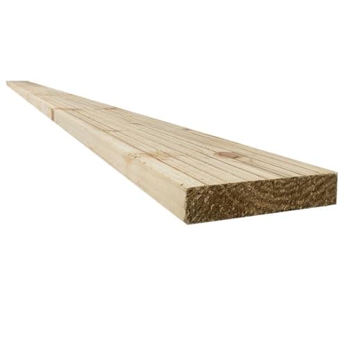 Image of Snowdon Timber, Treated Decking Board, 10 Pack, (L) 2.4m x (W) 120mm x (T) 25mm, Garden and Outdoor Timber Deck