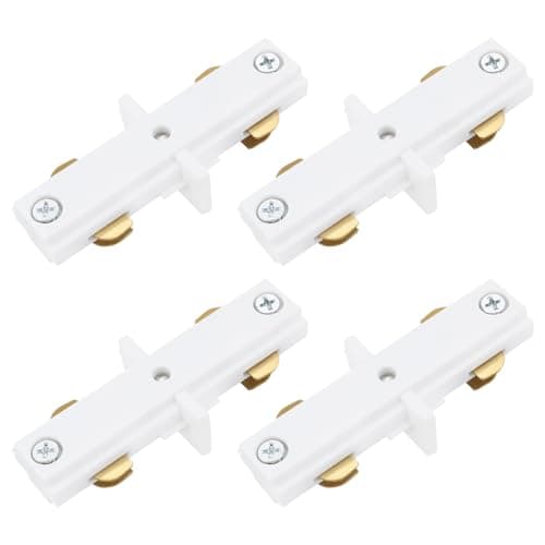 Image of VGOL 4pcs White 120V H Series Single Circuit 3-Wire Track Connector Compatible with WAC Lighting H Track Systems