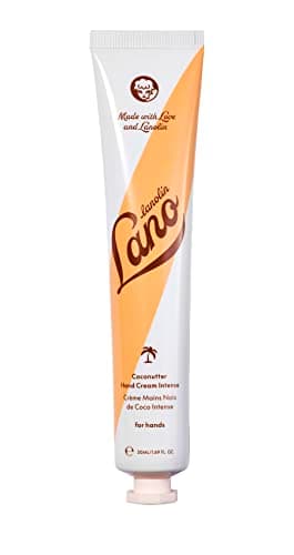 Image of Lanolips Hand Cream Intense Coconutter - Hydrating Hand Lotion with Lanolin, Coconut, Vitamin E + Shea butter - Great for Dry, Cracked Hands + Cuticles - Cruelty-Free, Vegetarian (50ml / 1.69 fl oz)