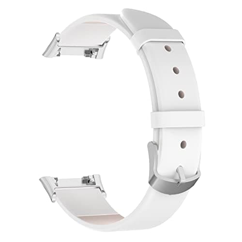 Image of KUTEWEU Strap Compatible with Oppo Watch Free, Leather Soft Sport Breathable Straps Adjustable Replacement Bands Wristband Replacement Straps for Oppo Watch Free Smartwatch Men Women (White)