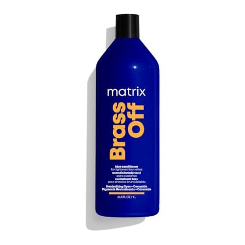 Image of Matrix Brass Off Colour Protecting Blue Toning Conditioner, For Lightened Brown Hair, To Hydrate and Nourish, 1L