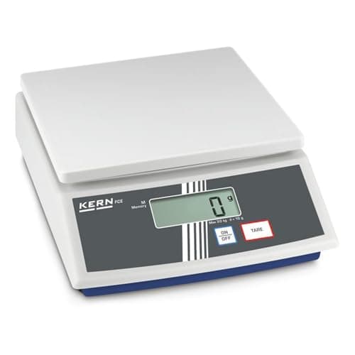Image of Bench scale [Kern FCE 6K2N] Entry-level bench scale, mobile, practical, lightweight, Weighing Range [Max]: 6 kg, Readout [d]: 2 g, Reproducibility: 2 g, Linearity: 4 g, Weighing plate: WxD 252x228 mm (Plastic)