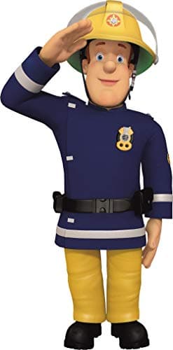 Image of unbrending Fireman Sam Wall Sticker Wall Pictures for Boys, Fireman Sam Pattern 1000 mm x 500 mm, Wall Sticker, Waterproof, Self-Adhesive, Cartoon, Blue, PVC, Vinyl, Indoor, Wall
