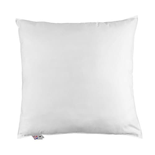 Image of HOMESCAPES Duck Feather Euro Continental Square Pillow - 80cm x 80cm (32″x32″) Luxury Natural Hypo-Allergenic European Pillows Medium Support 100% Cotton Casing RDS Certified.