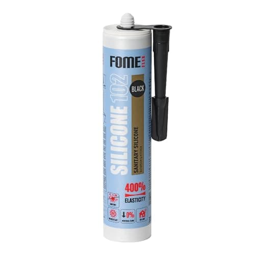 Image of Fome Flex Black Silicone Sealant [310ml] – Professional Grade, Waterproof & Mould Resistant – For Bathroom, Kitchen, Windows, Showers & More – Long-Lasting, UV-Resistant