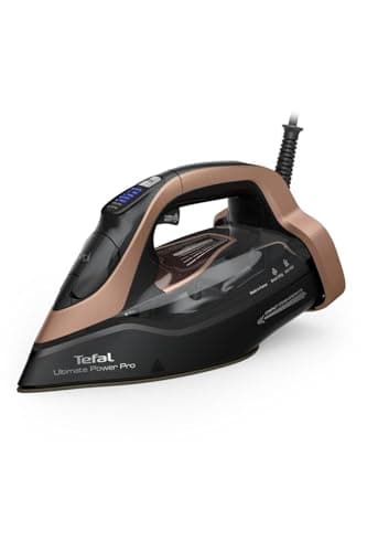 Image of Tefal Ultimate Power Pro Steam Iron, 3200 W, Continuous Steam Flow 85 g/min, Pump System, 2 Steam Levels, Stain Protection, Black/Bronze, FV9E50E0