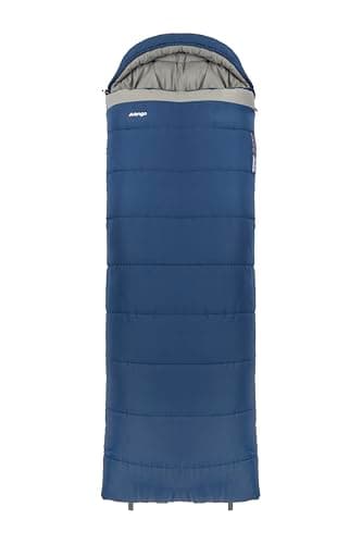 Image of Vango Polaris Single Sleeping Bag – 3 Season Square Camping Sleeping Bag, Warm & Spacious with ThermoLock Pro Insulation, Polair SuperSoft Lining, -1°C Rated, Lightweight for Camping & Caravans