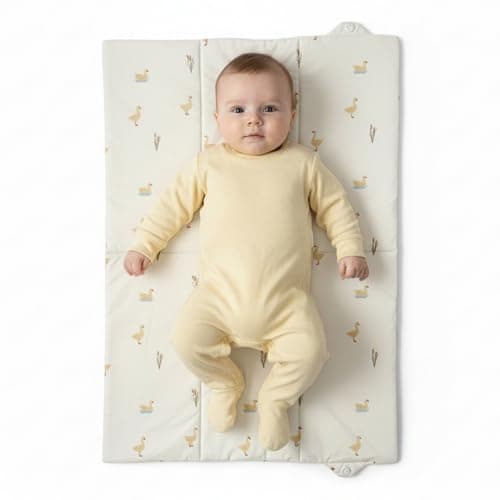 Image of Clair de Lune Duckling Foldable Changing Mat, Easy Clean Soft Water Resistant Travel Pad 60 x 34 cm