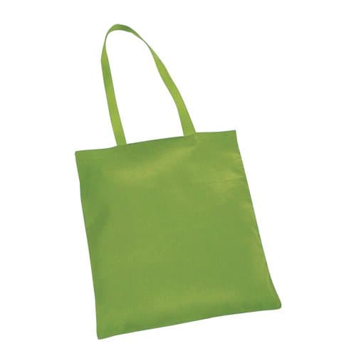 Image of eBuyGB Shopping Tote Shoulder Bag, Cotton, Lime Green, 31.19 x 24.1 x 5 cm, 1205848-5