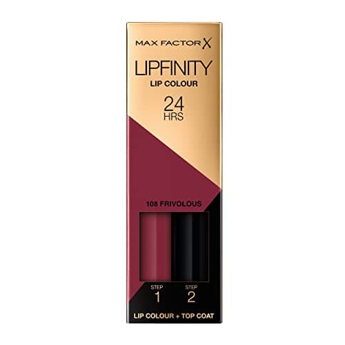 Image of Max Factor Lipfinity Frivolous, Long-Lasting, Two Step Lipstick, Vibrant Colour, Hydrating, Lasts 24 Hrs, Matte Lip Colour With Glossy Top Coat, 4.2g