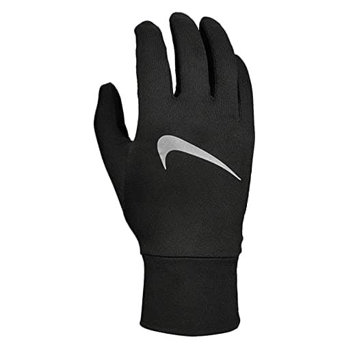 Image of NIKE NGM6L carta Football DRI-FIT Accelerate Running Gloves Mens Black-Large, Silver, L