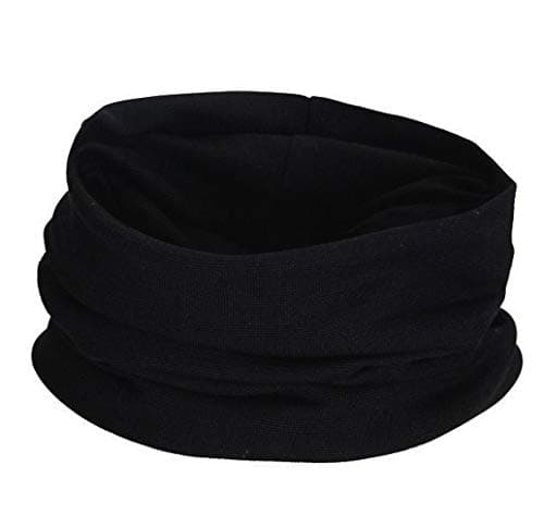Image of Jasmine Silk Pure Silk Snood/Scarf Silk Neck Warmer Tube Balaclava Black