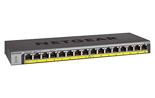 Image of NETGEAR 16 Port PoE Gigabit Switch (GS116LP) - Unmanaged Network Switch - 16 x PoE+ @ 76 W Upgradeable, Desktop, Wall Mount or Rackmount, and Limited Protection, Metal