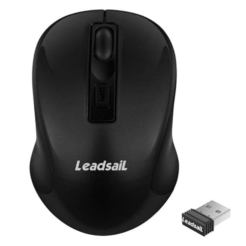 Image of Wireless Mouse for Laptop Silent Cordless USB Mouse Wireless Optical Computer Mouse, 4 Buttons, AA Battery Used,1600DPI with 3 Adjustable Levels for Windows 10/8/7/XP/Mac/Macbook Pro/Air/HP/Acer
