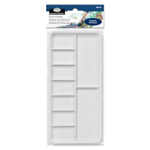 Image of Royal & Langnickel Essentials 9 Well Rectangular Paint Palette. R2000156, White
