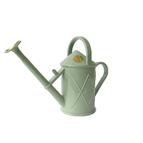 Image of Indoor Plastic Watering Can | The HAWS The Bartley Burbler - Two Pint | Pot Waterer | Fine Spray Rose - Sage