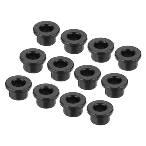 Image of sourcing map 30Pcs t Shape Rubber Grommet Mount Dia 16.5mm ID 10mm H 13mm Black Seal Protection Cable Grommets Flexible for Cable Pipe