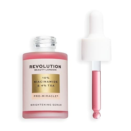 Image of Revolution Pro Miracle 10% Niacinamide 4% TXA Serum, Even & Brighten Skin Tone, Minimise Pores, Fragrance-Free, Suitable for Sensitive Skin, 30ml