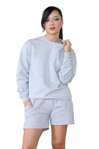 Image of Super Nova Sweatshirts for Women UK | Women's Classic Sweatshirt | Multiple Colors & Sizes | Women's Sweatshirt (UK, Alpha, M, Regular, Regular, 1, Grey Marl)