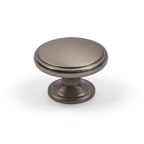 Image of 38mm Brushed Nickel Cabinet Knob Kitchen Cupboard Door Drawer Pull Furniture Replacement Upcycle