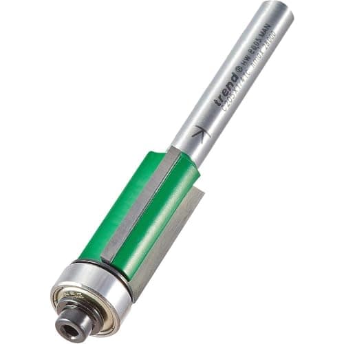 Image of Trend CraftPro Bearing Guided Three Flute Trimmer Router Cutter Bit, 1/4 Inch Shank, 12.7mm Cut Diameter & 25mm Cut Length, Tungsten Carbide Tipped, C205X1/4TC