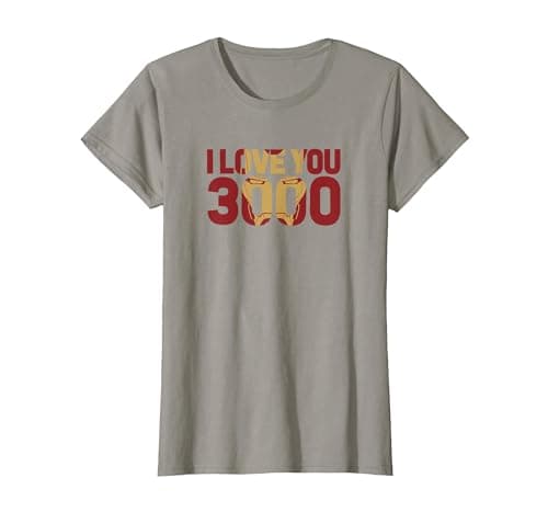 Image of Marvel Avengers Endgame Iron Man I Love You 3000 Text Fill T-Shirt, Women, Slate Grey, 3X-Large
