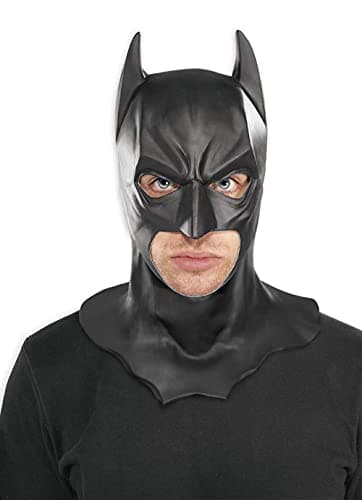 Image of Rubies Official Adult's Batman Dark Knight Full Mask - One Size, Black Halloween