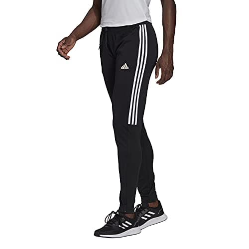 Image of adidas Women's Aeroready Sereno Cut 3-Stripes Slim Tapered Tracksuit Bottoms, Black/White, 3X