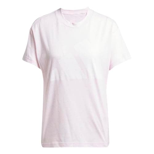Image of adidas Women's Essentials Winners T-Shirt, Clear Pink/White, M