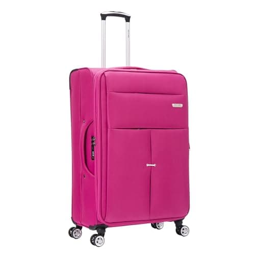 Image of Large Suitcase 29" Super Lightweight Luggage 20% Expandable 4 Wheels Spinner Soft Shell Check in Luggage for 23kg