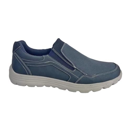Image of Scimitar Mens Casual Lightweight Twin Gusset Slip On Shoes with Memory Foam Insole Navy 9 UK