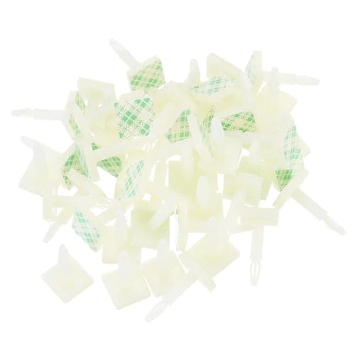 Image of sourcing map 100 Pcs Adhesive PCB Spacer, Sticky Nylon Insulated Standoffs for PCB Board, Supporting Height 0.56", Fits PCB Hole Dia 3mm to 3.2mm, White