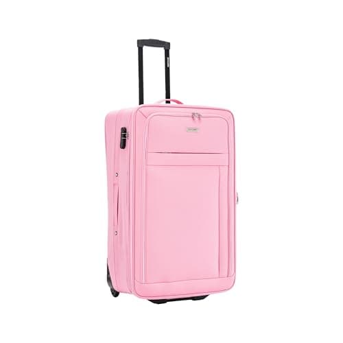 Image of 26" Medium Suitcase Super Lightweight Luggage 20% Expandable Combination Lock 2 Wheel Soft Shell Hold Check in Luggage for 15 to 20kg