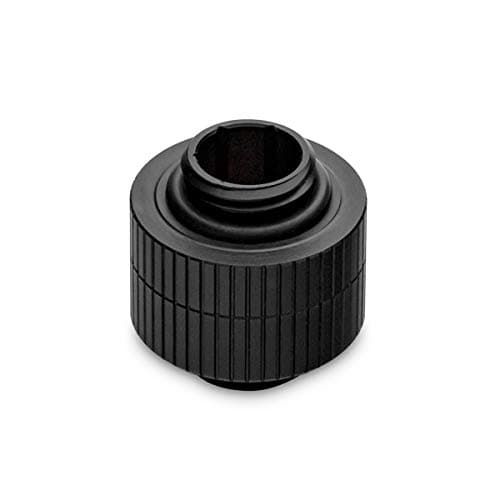 Image of EKWB EK-Quantum Torque Rotary Extender MM 14 – G1/4" Male to Male Rotary Fitting for PC Water Cooling – CNC Brass, Satin Black – 14mm Height