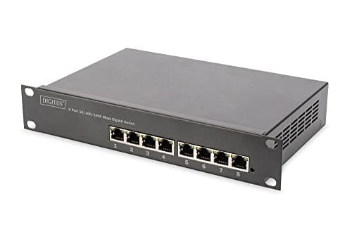 Image of DIGITUS Gigabit Ethernet PoE+ Switch - 10 inch - 8 ports - L2+ Managed - IEEE 802.3at - 80 Watt power budget - Black