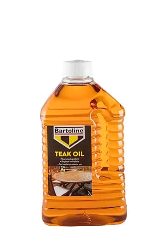 Image of Bartoline Teak Oil 2L, Deep Penetrating Wood Oil for Outdoor and Indoor Furniture, Garden Furniture, Hardwood Protection & Teak Care